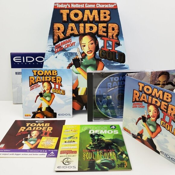 Tomb Raider II Gold Big Box PC Game Vintage 1999 CIB Complete Trapezoid Tested - Picture 1 of 12